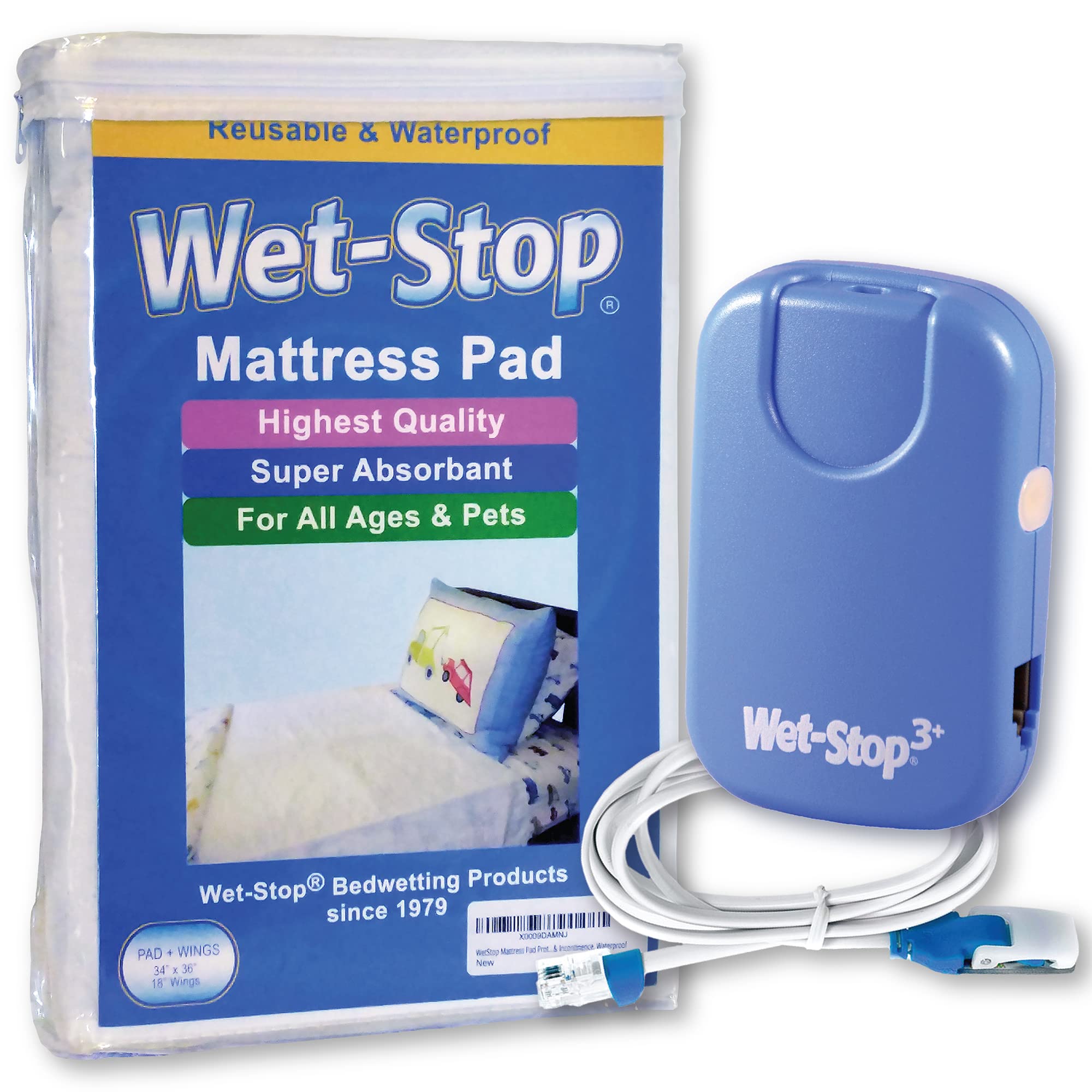Wet-Stop Deluxe Bedwetting Kit alarm in action guiding nighttime visits
