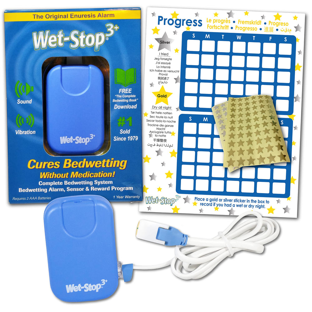 Wet-Stop sensor shown, easy to clean and position for accurate alerts