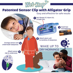 Wet-Stop six-tone alarms with vibration for versatile night-time reminders