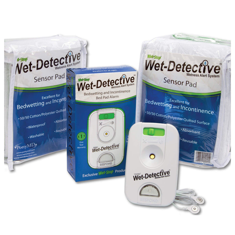 Wet Detective sensor pad placed under user for comfortable protection.
