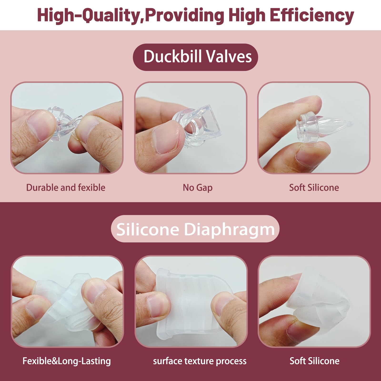 Wevedk BPA-free diaphragm parts for safe, body-friendly pumping replacements.