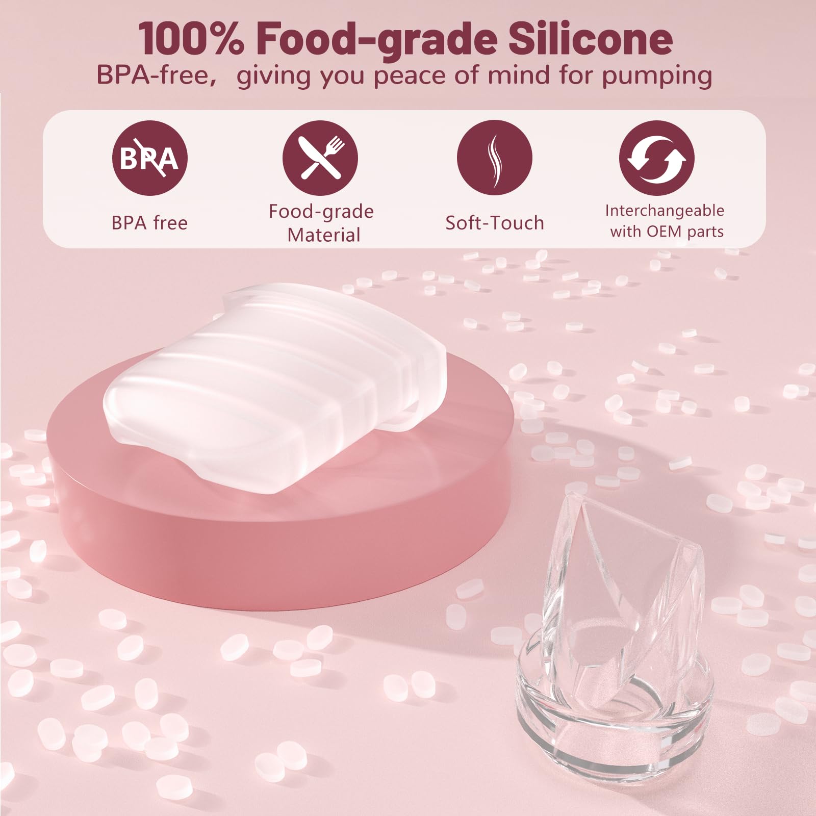 Wevedk diaphragm seal S32 for Lansinoh and Nuliie improves cross-brand compatibility.