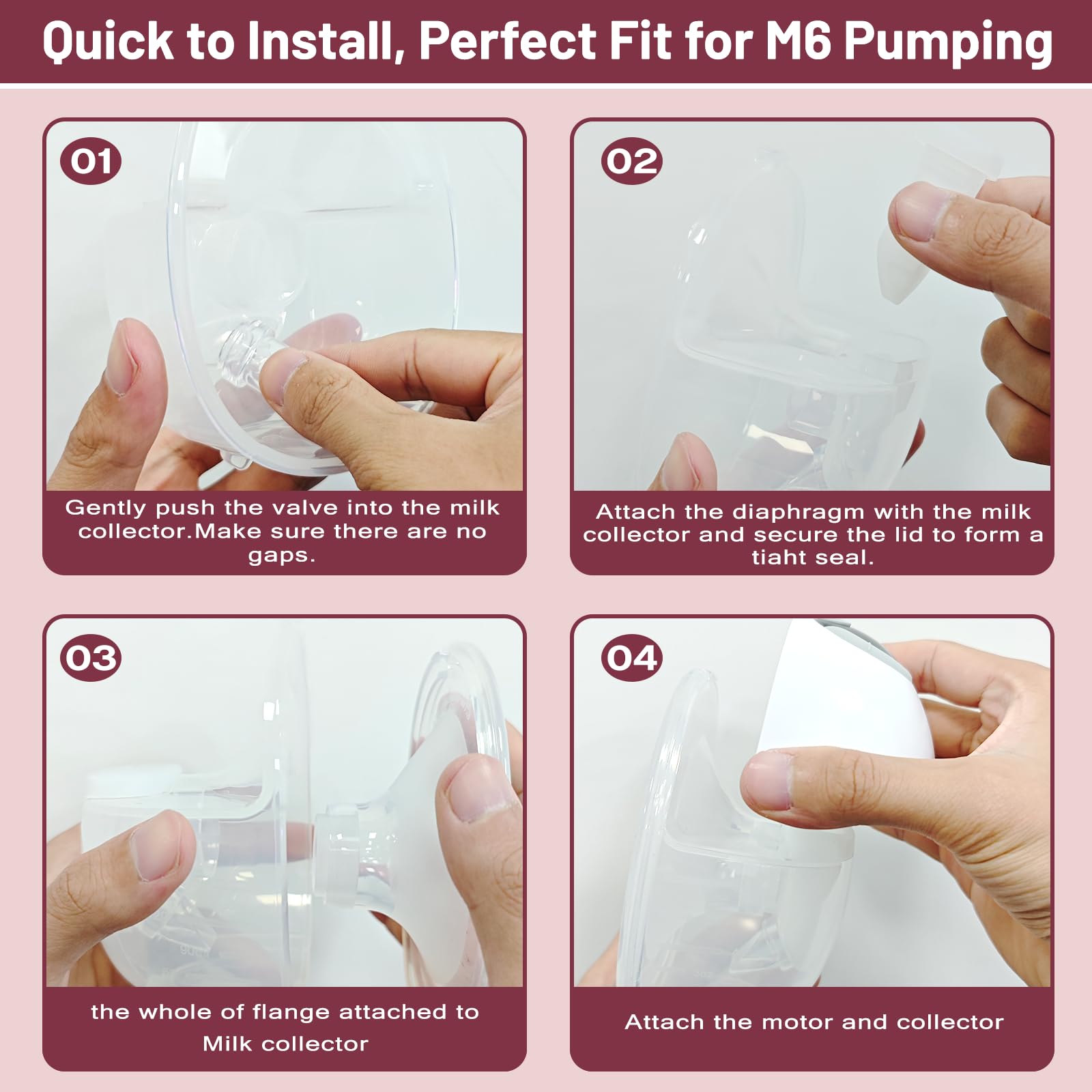 Wevedk easy-cleaning pump parts simplify post-use sanitization and maintenance.