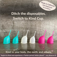 WEVOTOPIA Kind Cup long stem enables easy insertion and removal.