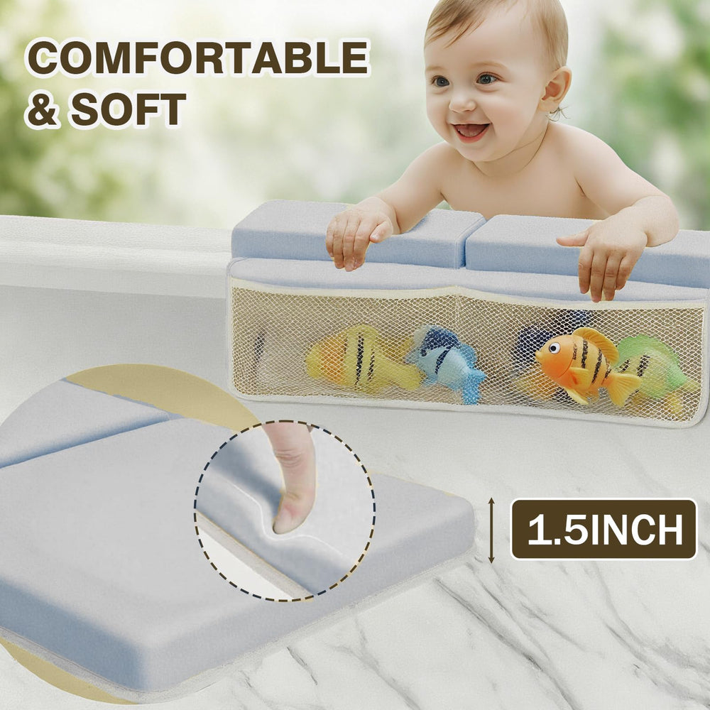 WEXIO non-slip knee pad base stays put on wet tub floor