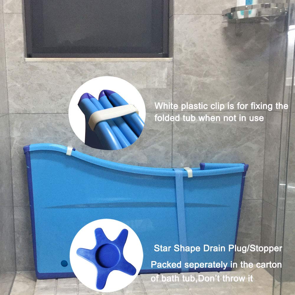 W WEYLAN TEC blue tub for bubble baths and playtime.