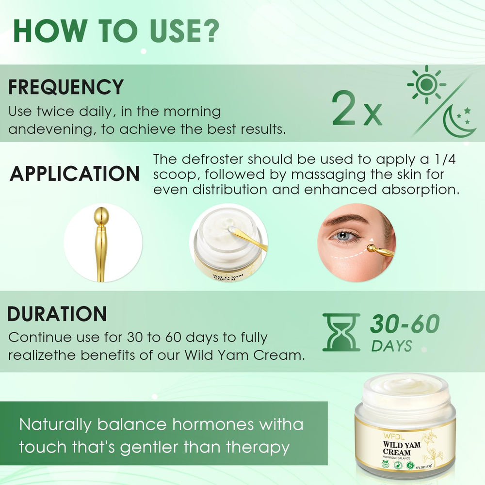 WFDL Wild Yam Cream with Australian yam extract signals natural potency for skin.
