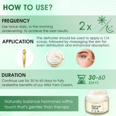 WFDL Wild Yam Cream with Australian yam extract signals natural potency for skin.