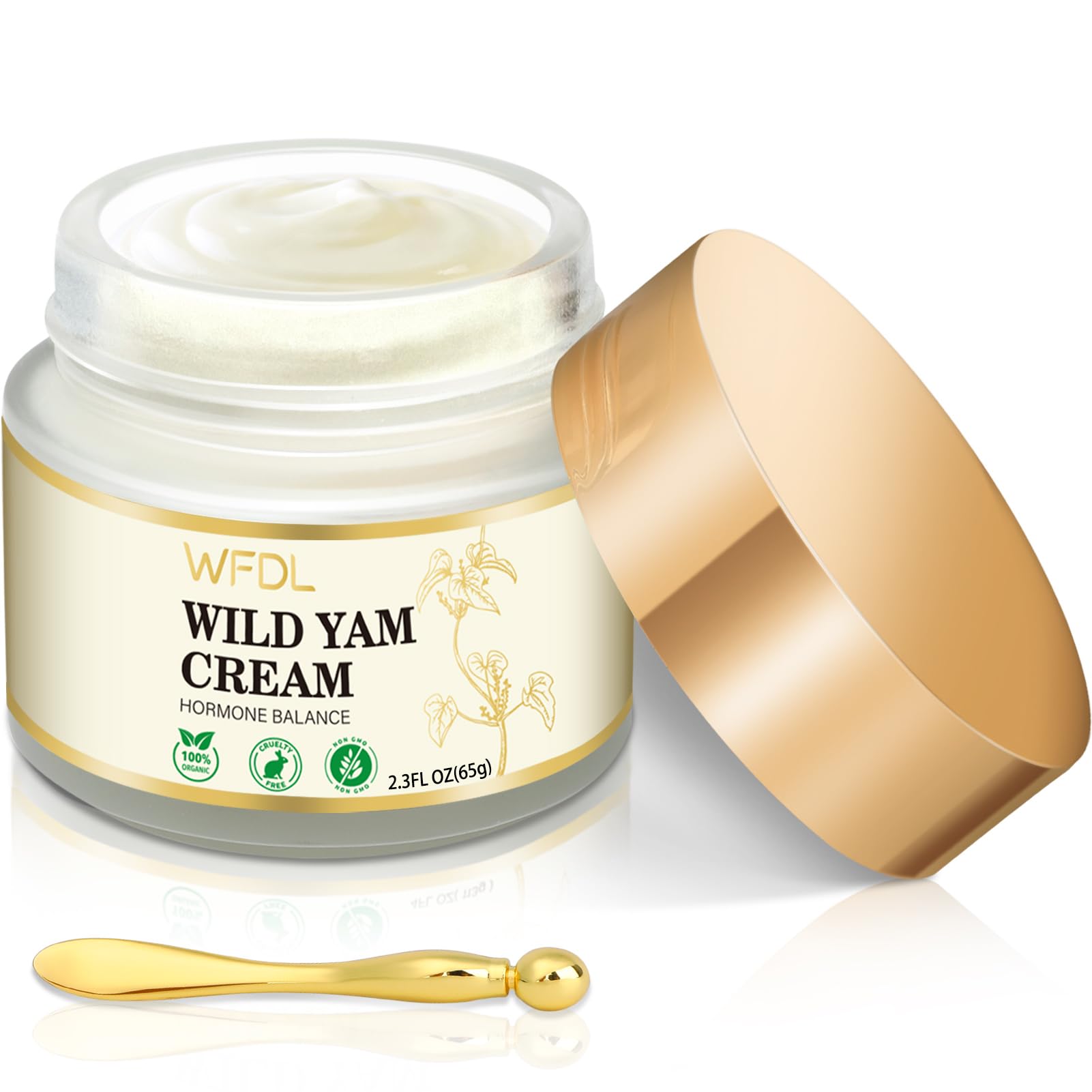 Red clover extract in WFDL Wild Yam Cream emphasizes gentle skin balance.