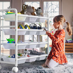 WGOHOSE 2025 toy storage bin closeup shows BPA-free bins for safe toy organization.