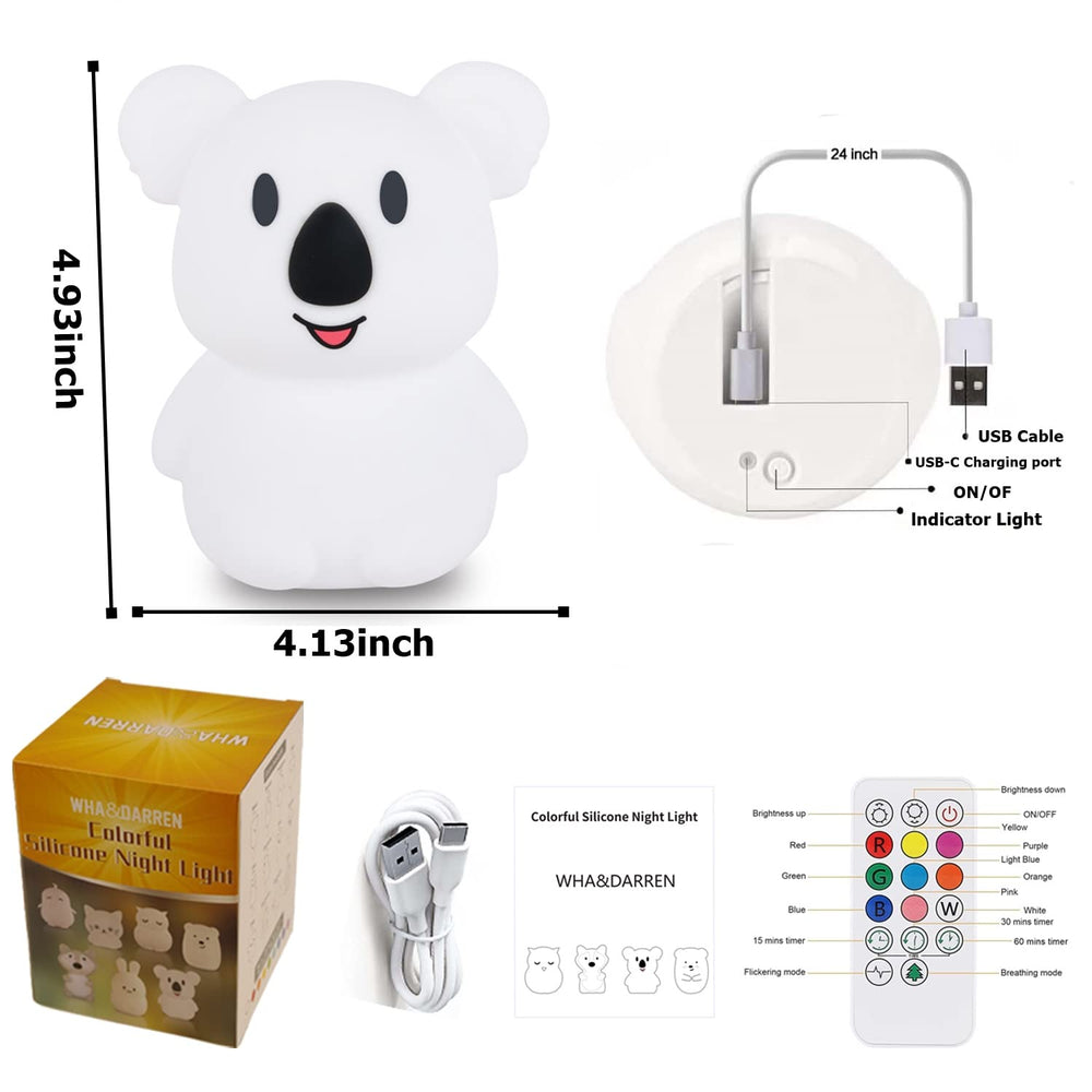 WHA&DARREN Koala Night Light makes a thoughtful gift for kids.