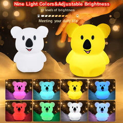 WHA&DARREN Koala Night Light remote control adjusts colors from across the room.
