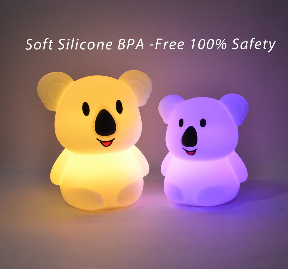 WHA&DARREN Koala Night Light offers nine colors for customizable kid-friendly lighting.