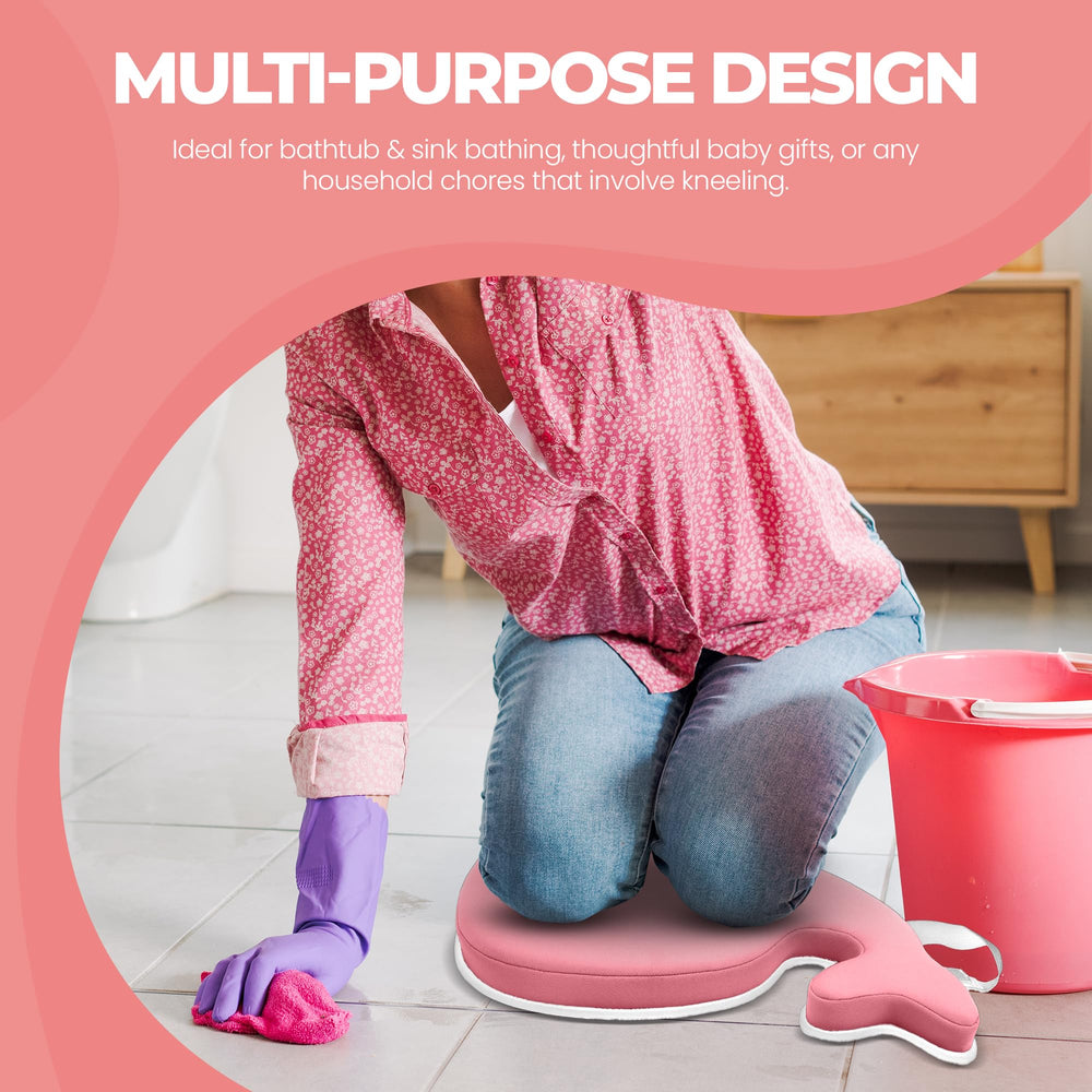 Whale Baby pink color hue enhances cozy bathtime ambiance.