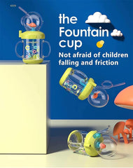 Whale Cup easy-grip handles support tiny hands during drinking.