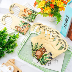 Whaline baby clothes organizer wooden divider helps sort outfits by age