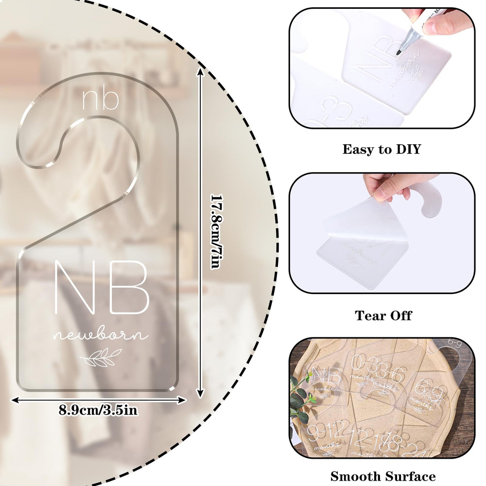 Whaline clear acrylic dividers with a leaf pattern protect fabrics.