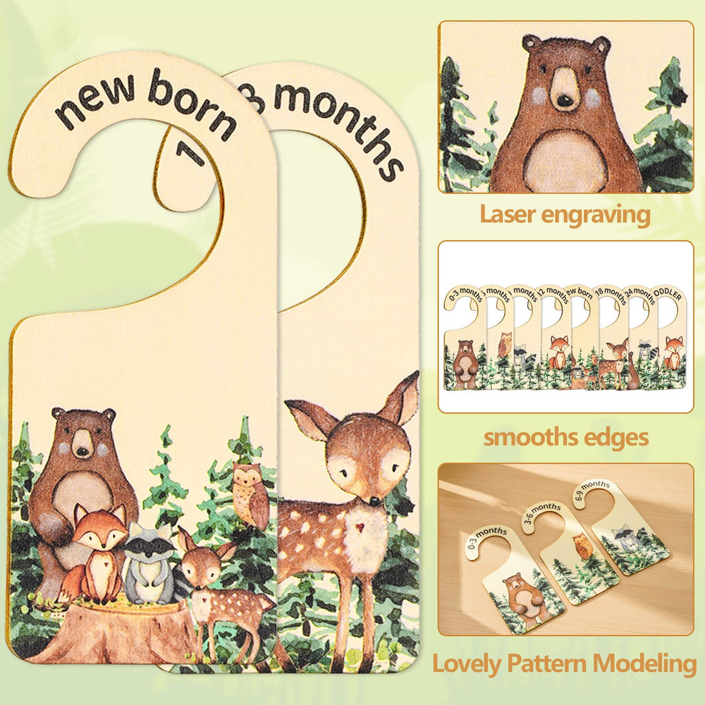 Whaline forest pattern divider featuring woodland animals adds cute, durable organization