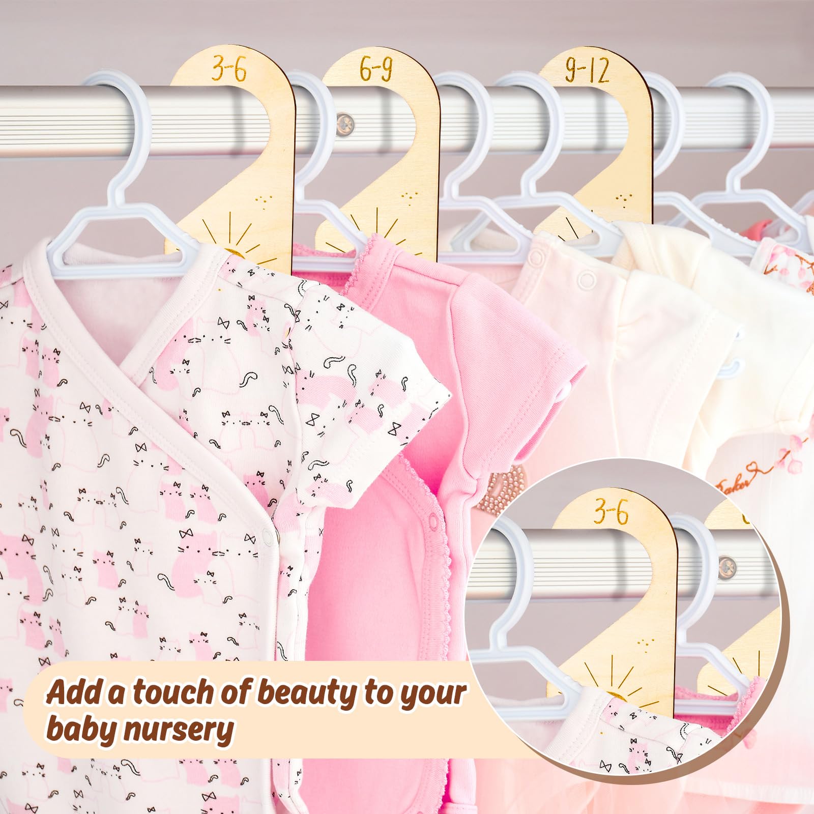 Whaline age labels from newborn to 24 months help sorting