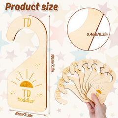 Whaline wooden closet divider with blank side for DIY notes
