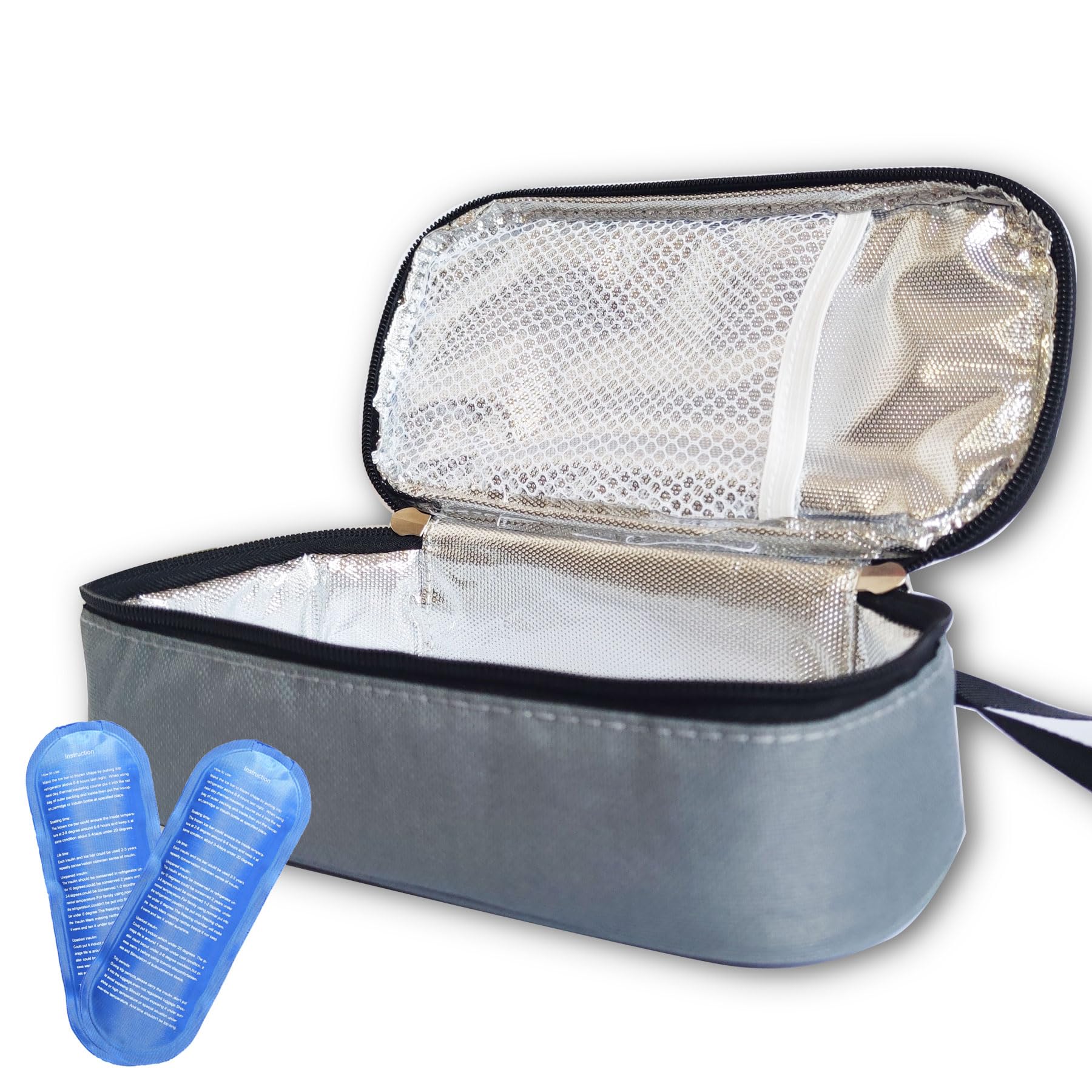 Whicozyfun insulated breastmilk cooler bag gray exterior highlighting portability for on-the-go moms