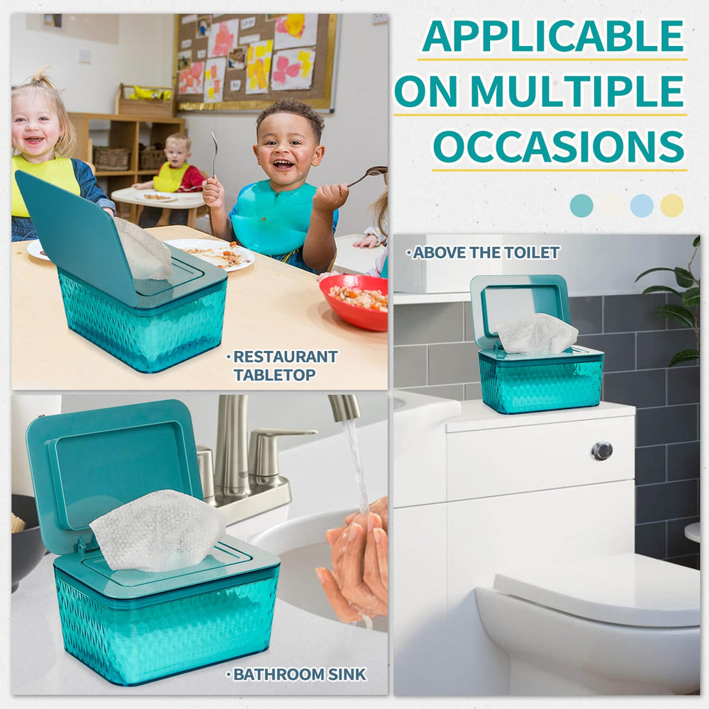 Whiidoom green two-pack provides stylish, practical wipe storage for home.