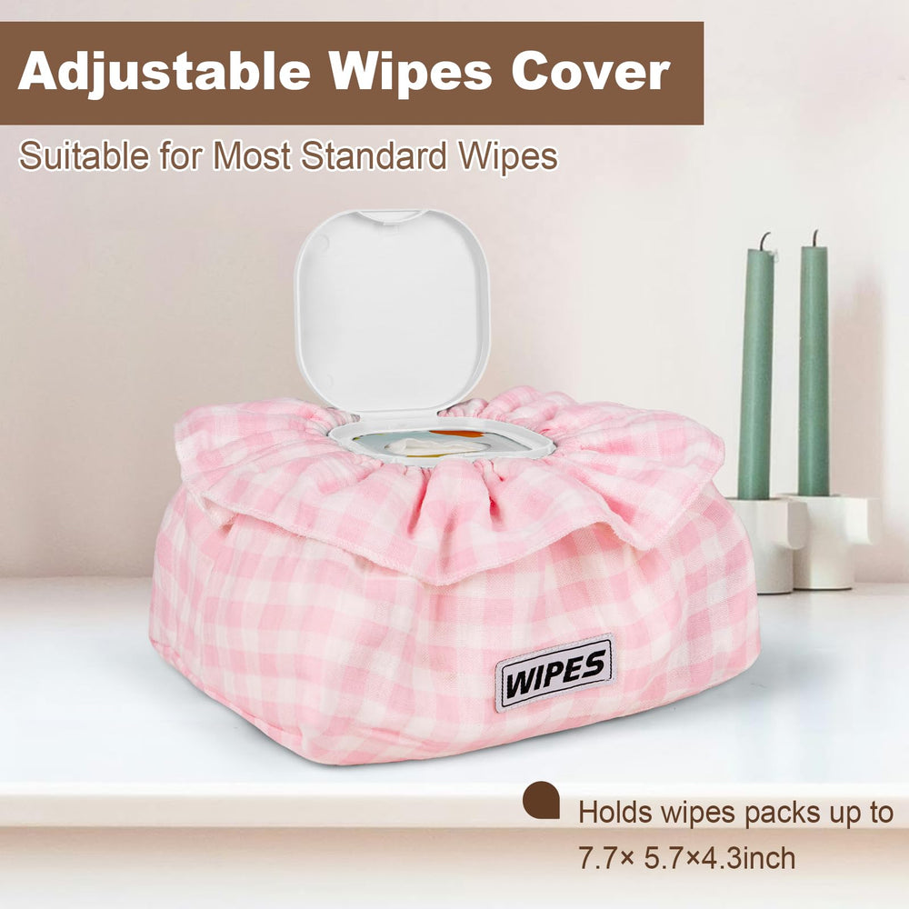 Whiidoom muslin cotton wipe cover soft touch protects wipes from scratches.