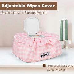 Whiidoom muslin cotton wipe cover soft touch protects wipes from scratches.