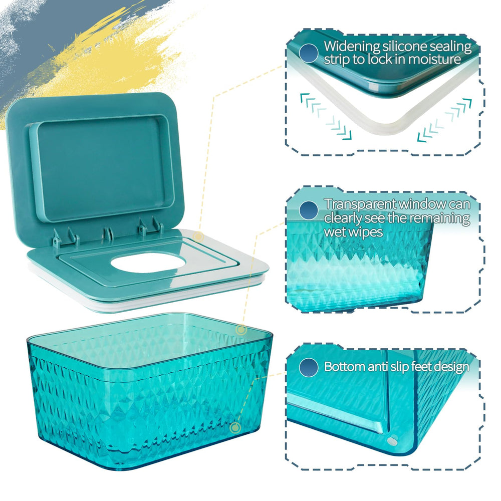 Whiidoom dispenser lid with a triple-thick seal to keep wipes fresh between uses.