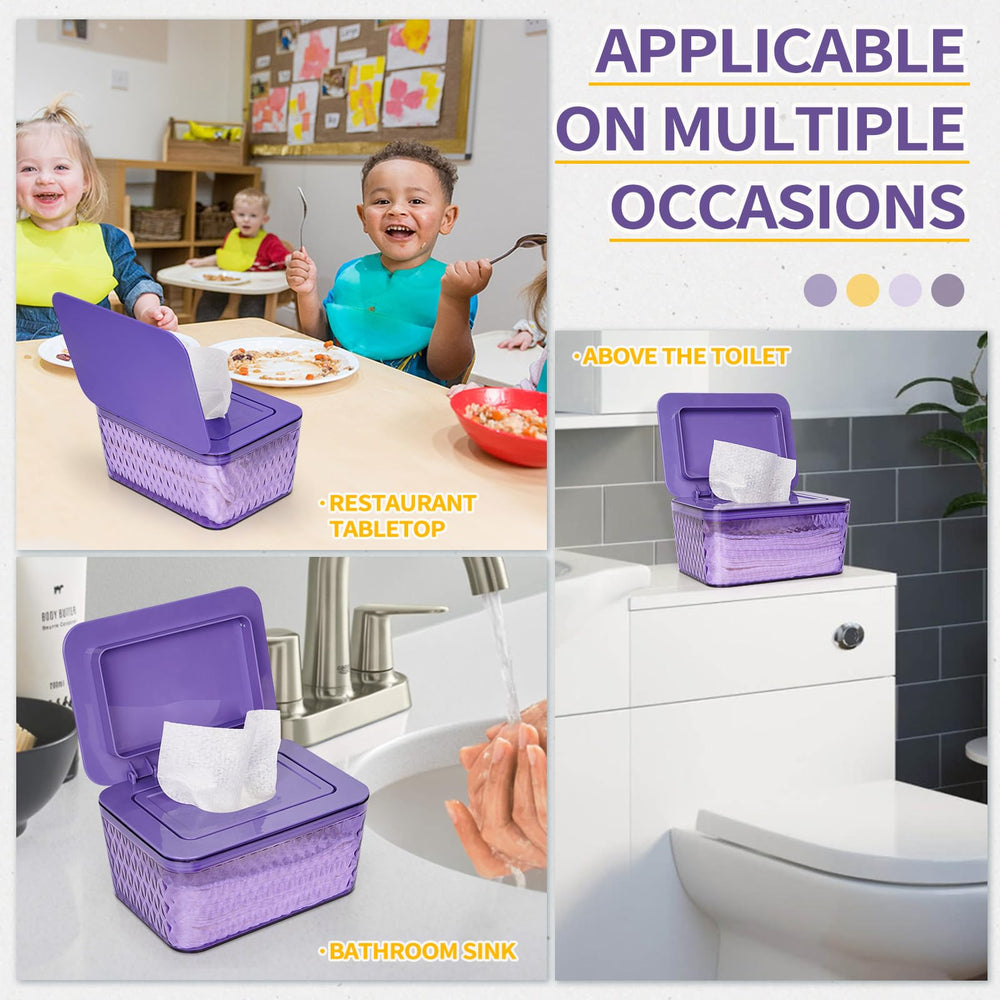 Whiidoom purple bathroom decor complements any room.