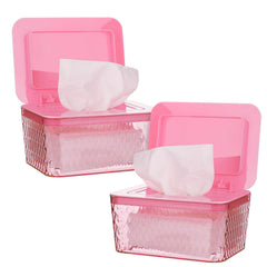 Whiidoom wipes dispenser with clear window for easy refill monitoring.