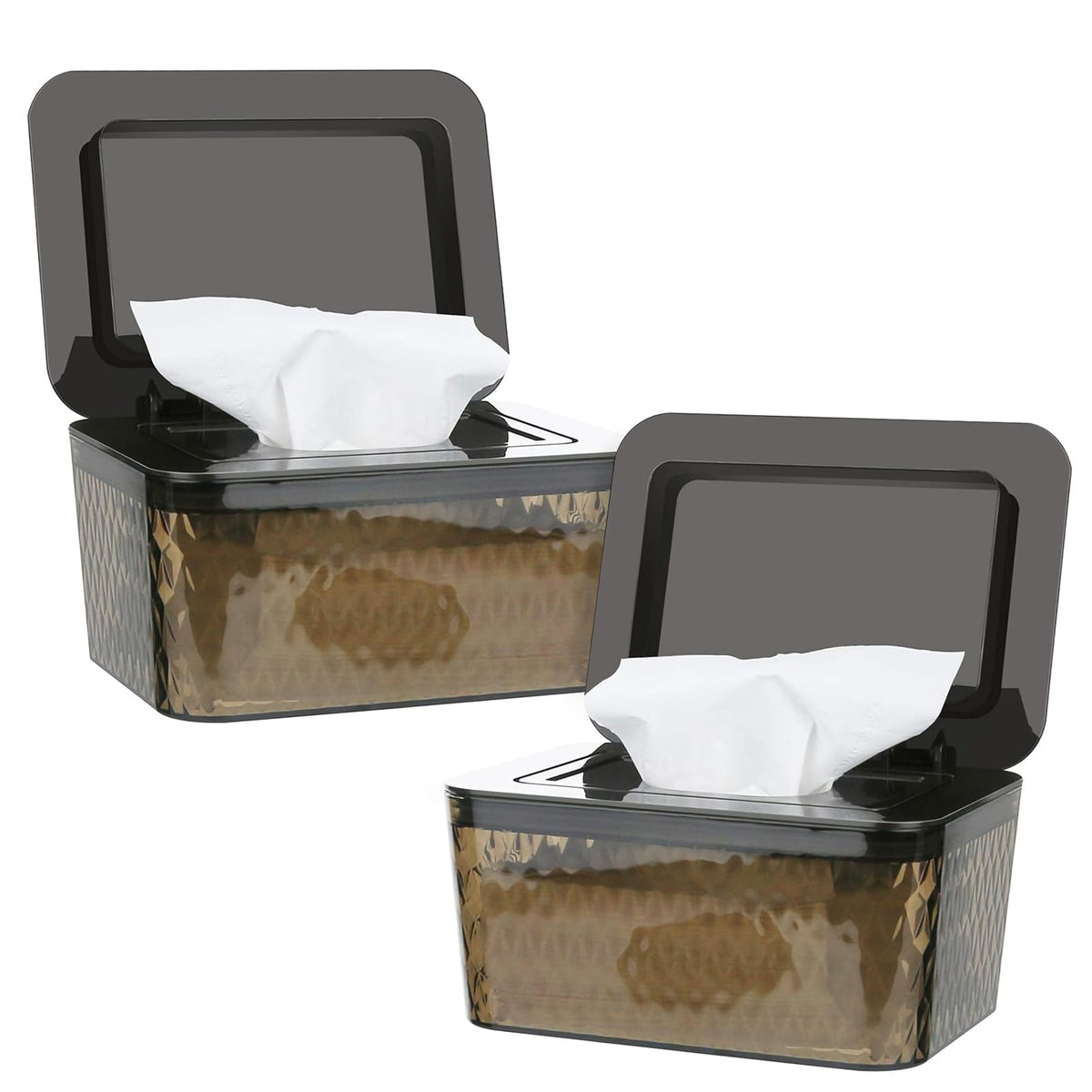Whiidoom wipes dispenser front view with clear visibility for quick refills
