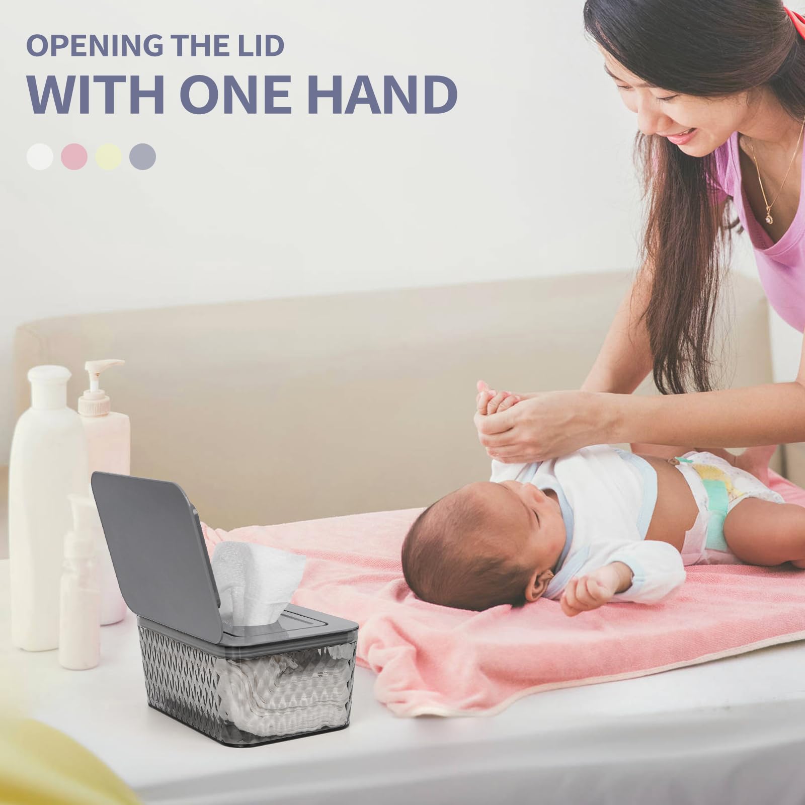 Whiidoom large-capacity dispenser holds at least 80 wipes.