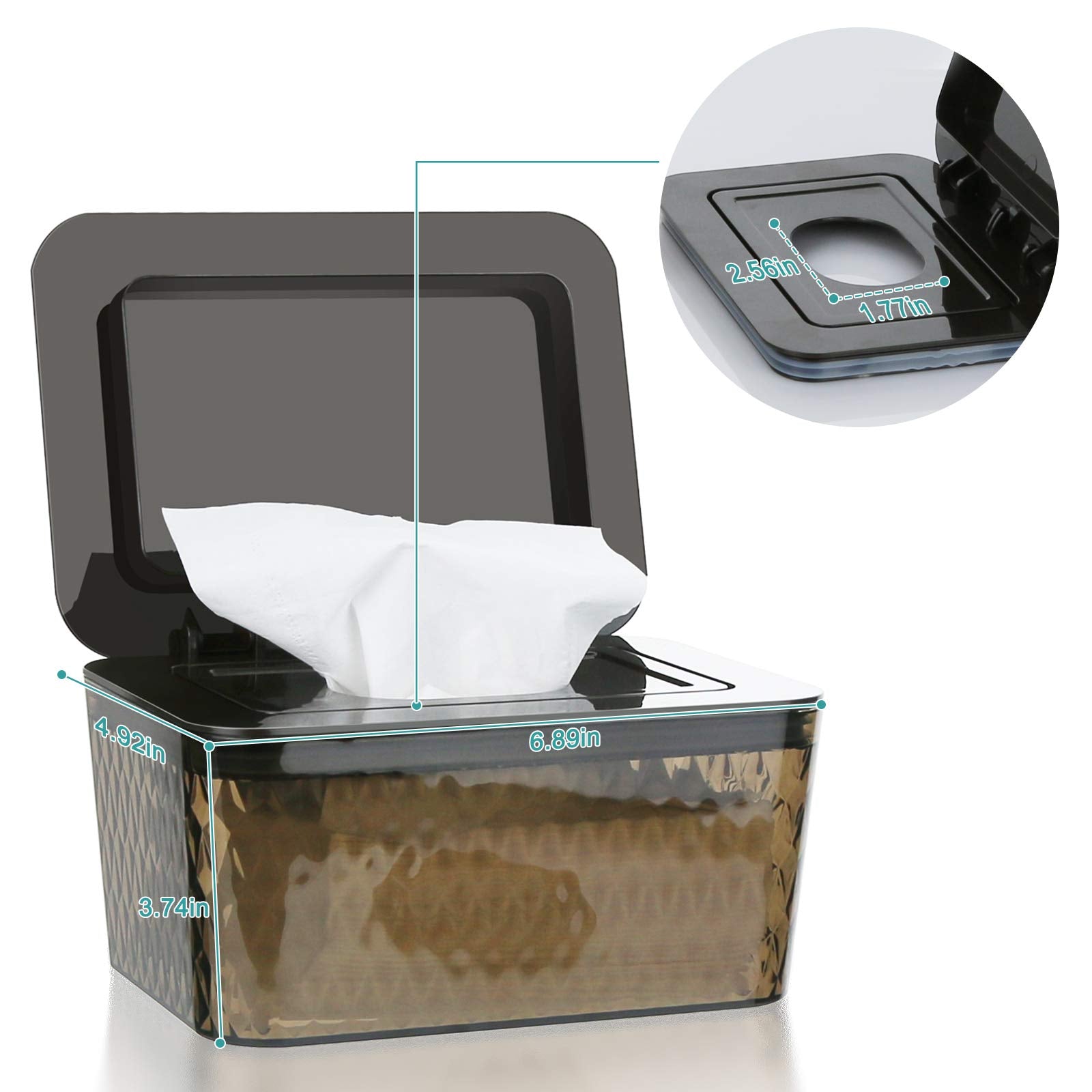 Whiidoom wipes dispenser lid open shows easy one-handed access for caregivers