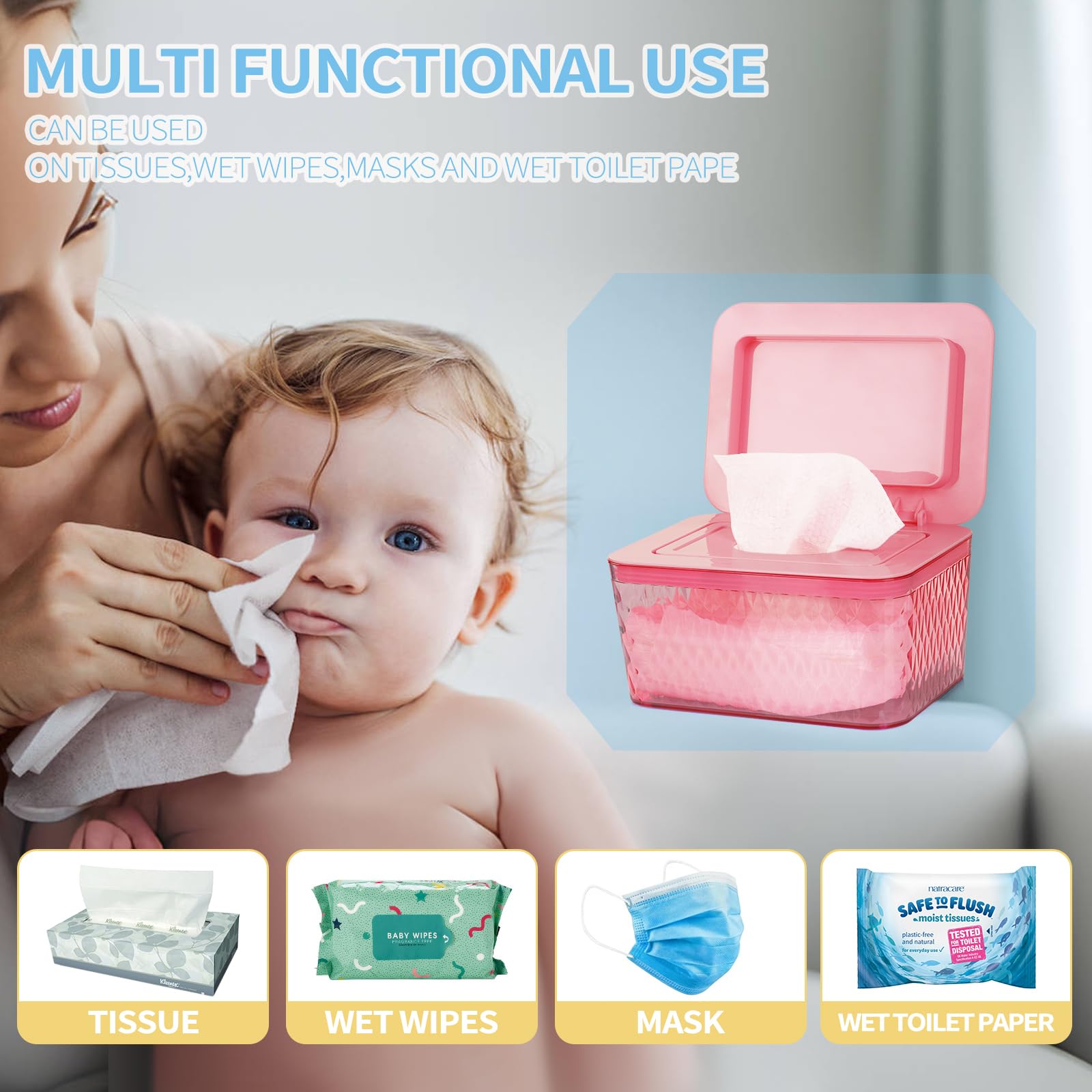 Whiidoom Wipes Dispenser fits multiple spaces from bathroom to living room