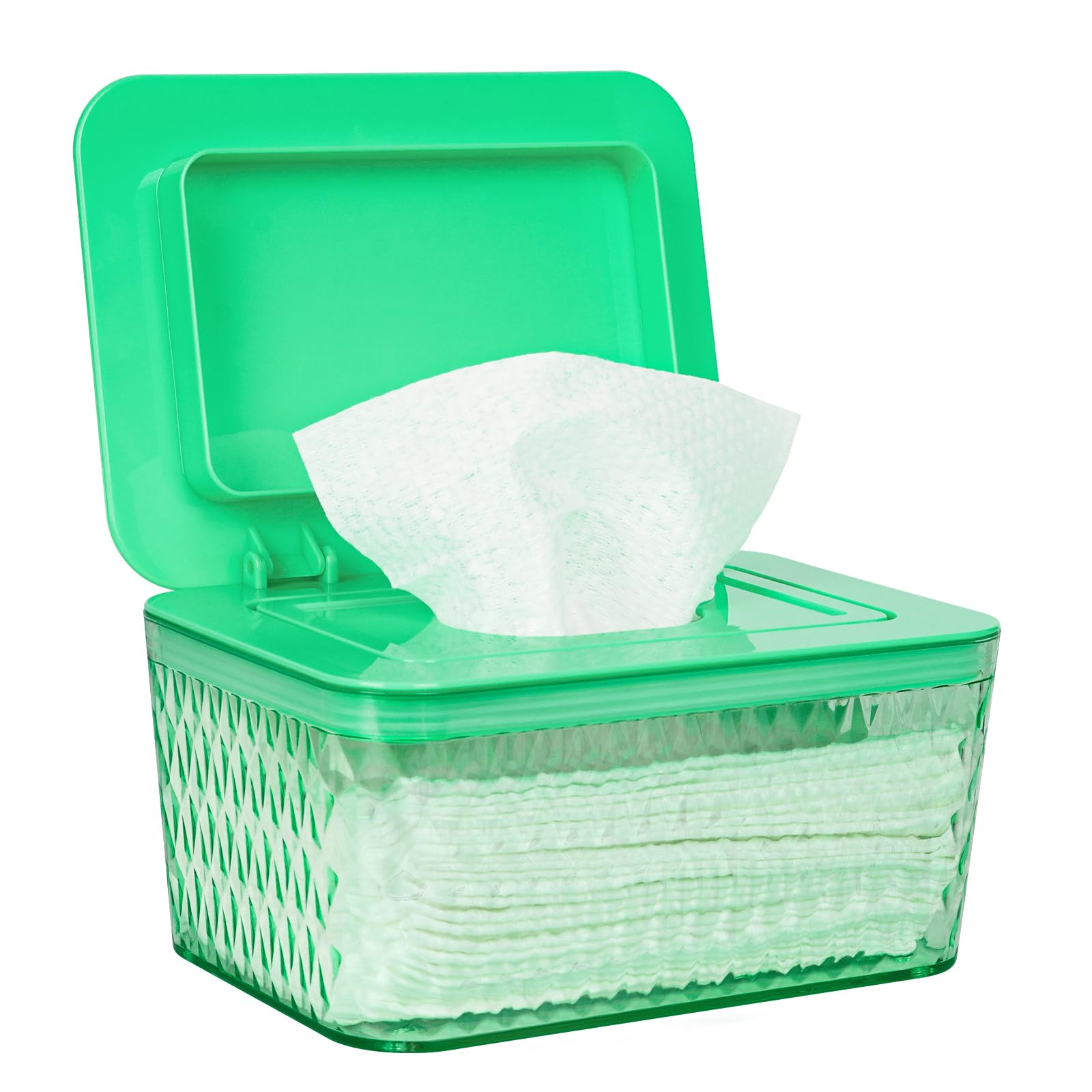 Whiidoom wipes dispenser with transparent view for easy refill and quick wipe access.