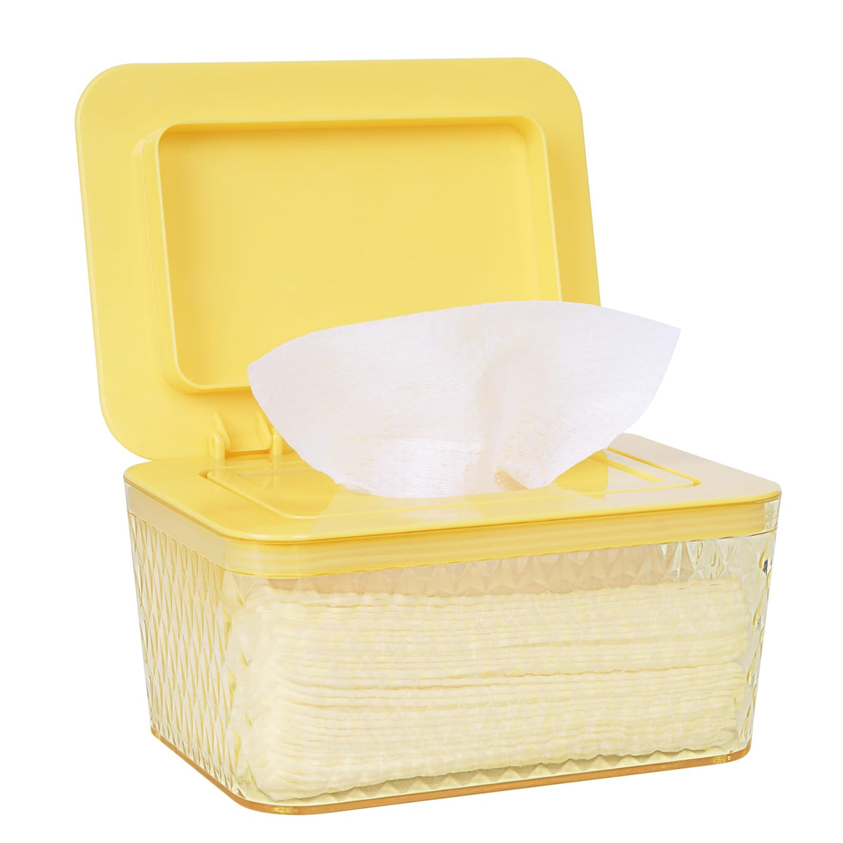 Whiidoom wipes dispenser with transparent window for easy refill visibility.