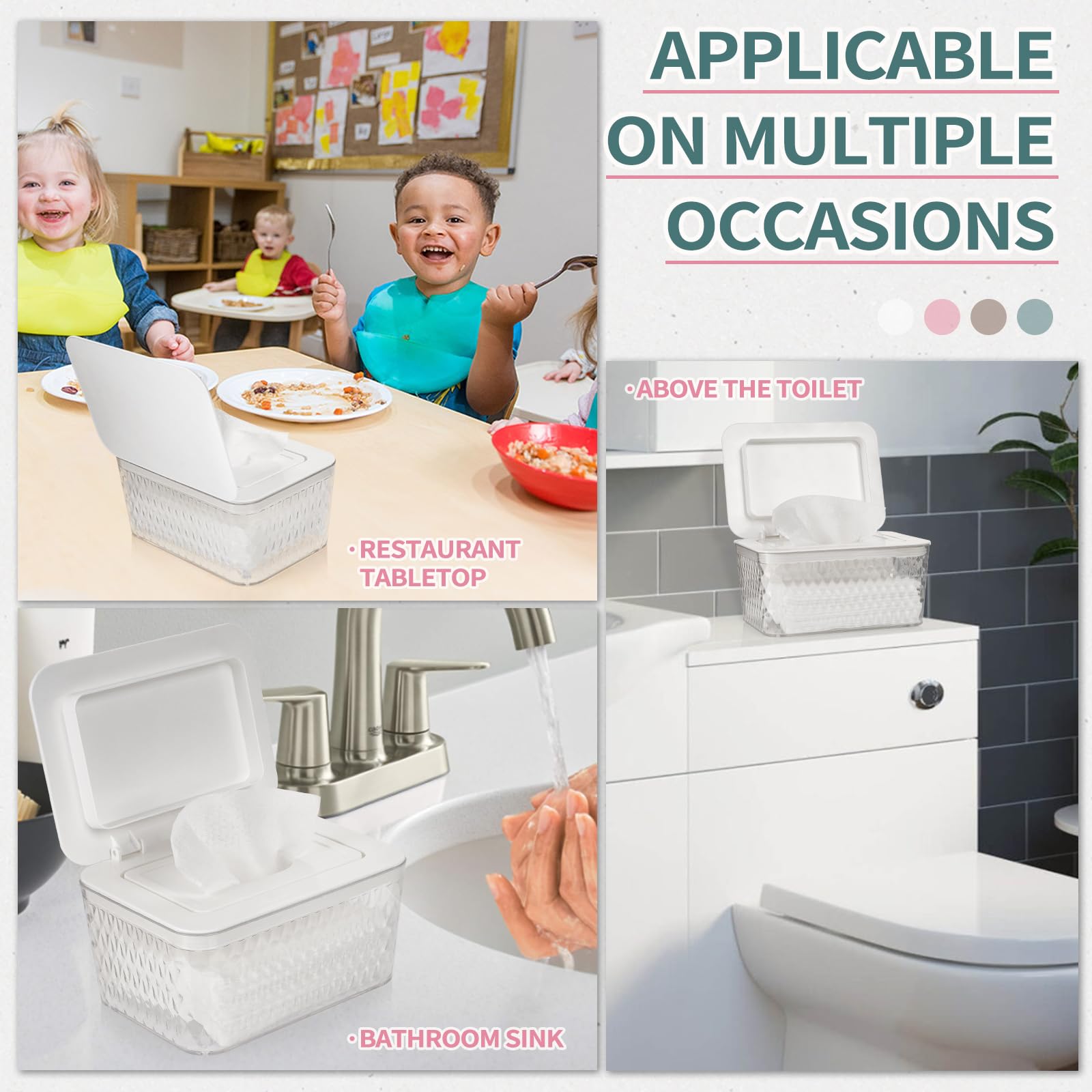 Whiidoom two-pack white dispenser for organized home storage.