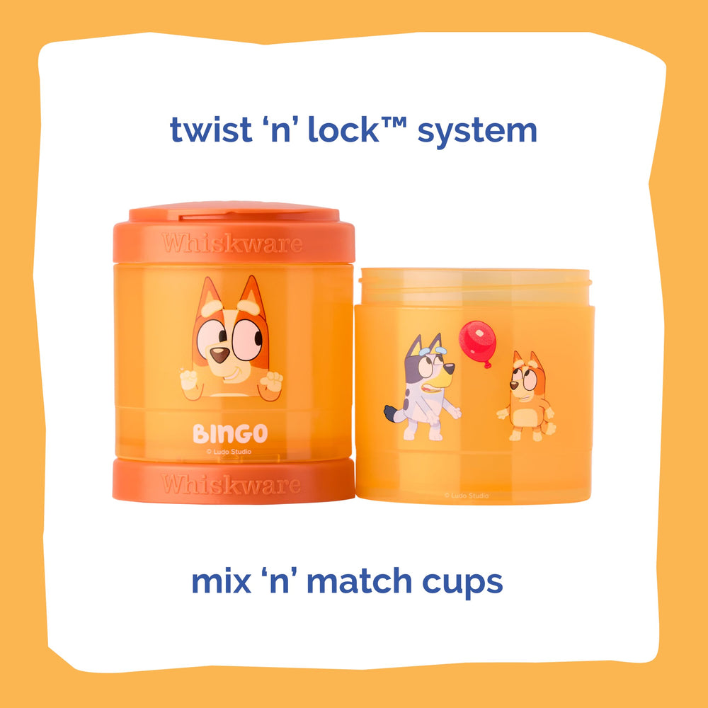 Bluey snack cup with 1 cup portion for easy school meals.