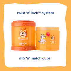 Bluey snack cup with 1 cup portion for easy school meals.