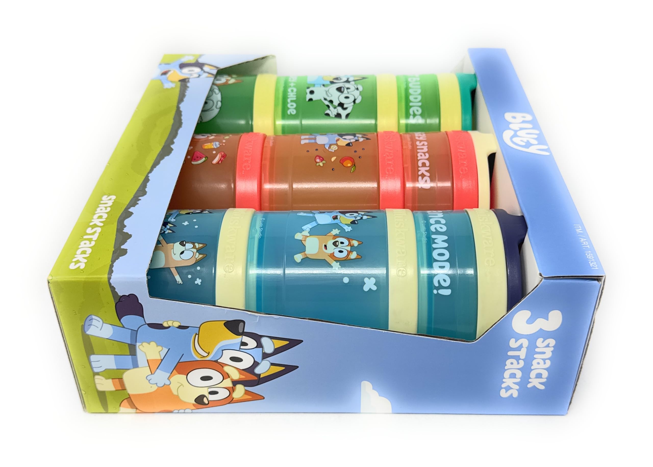 Whiskware Snacks Stacks bluey print lid adds kid-friendly style