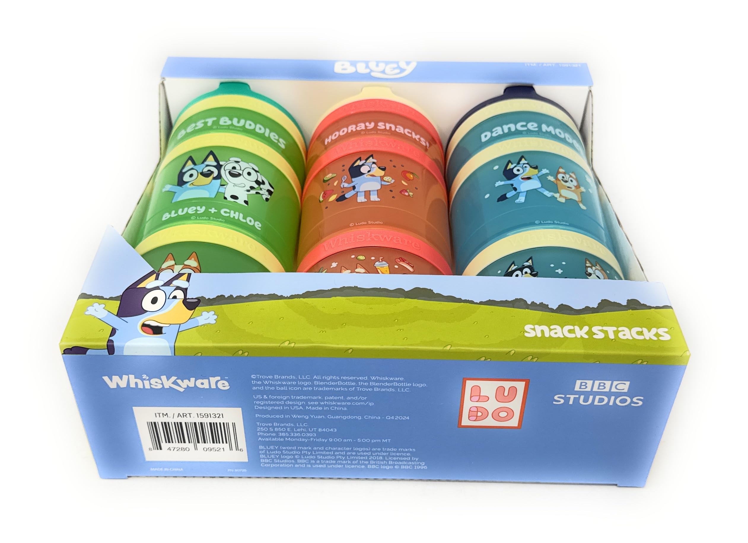 Whiskware Snacks Stacks removable carrying handle for easy transport