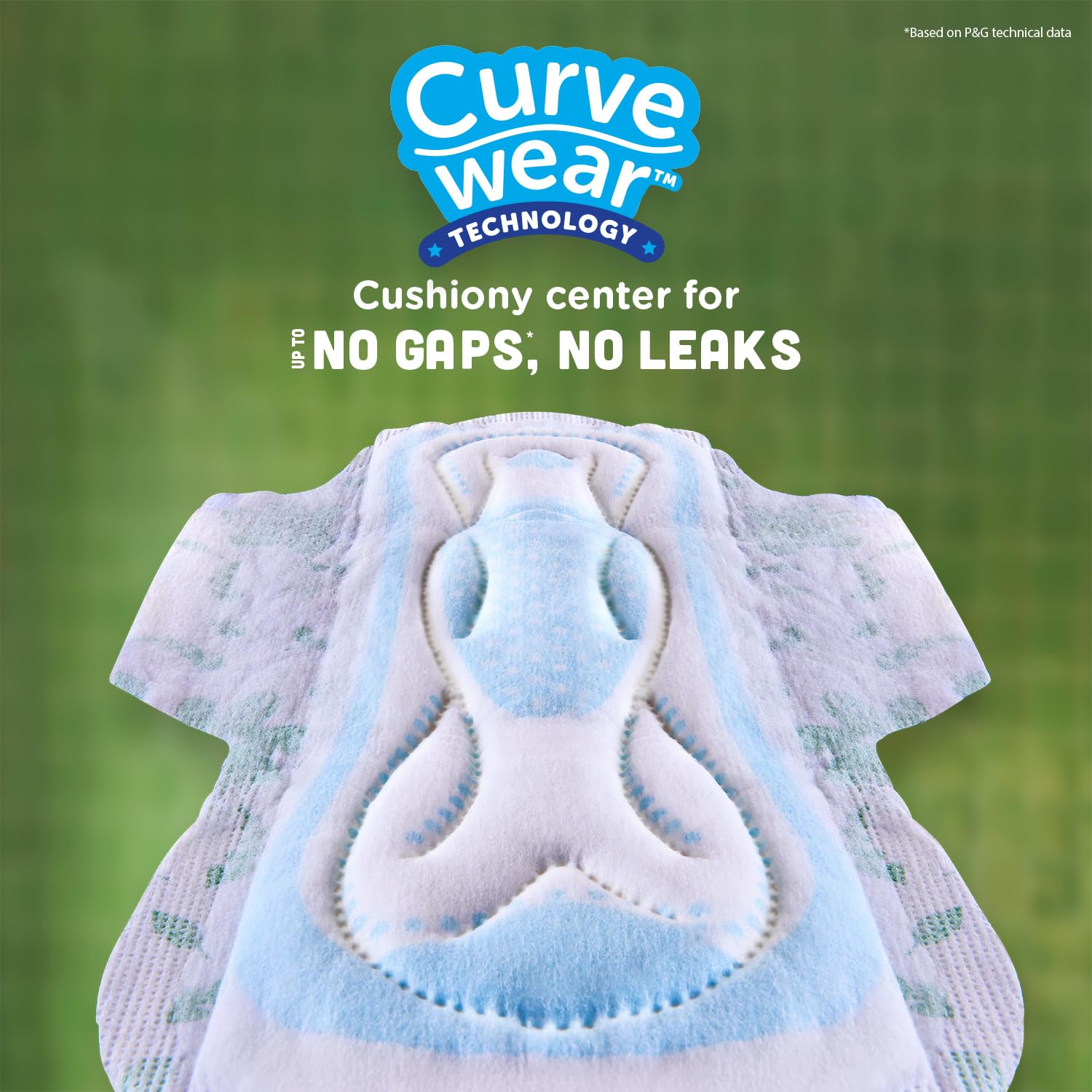 WHISPER Ultra Clean Wings XL absorbent core for reliable leak protection.