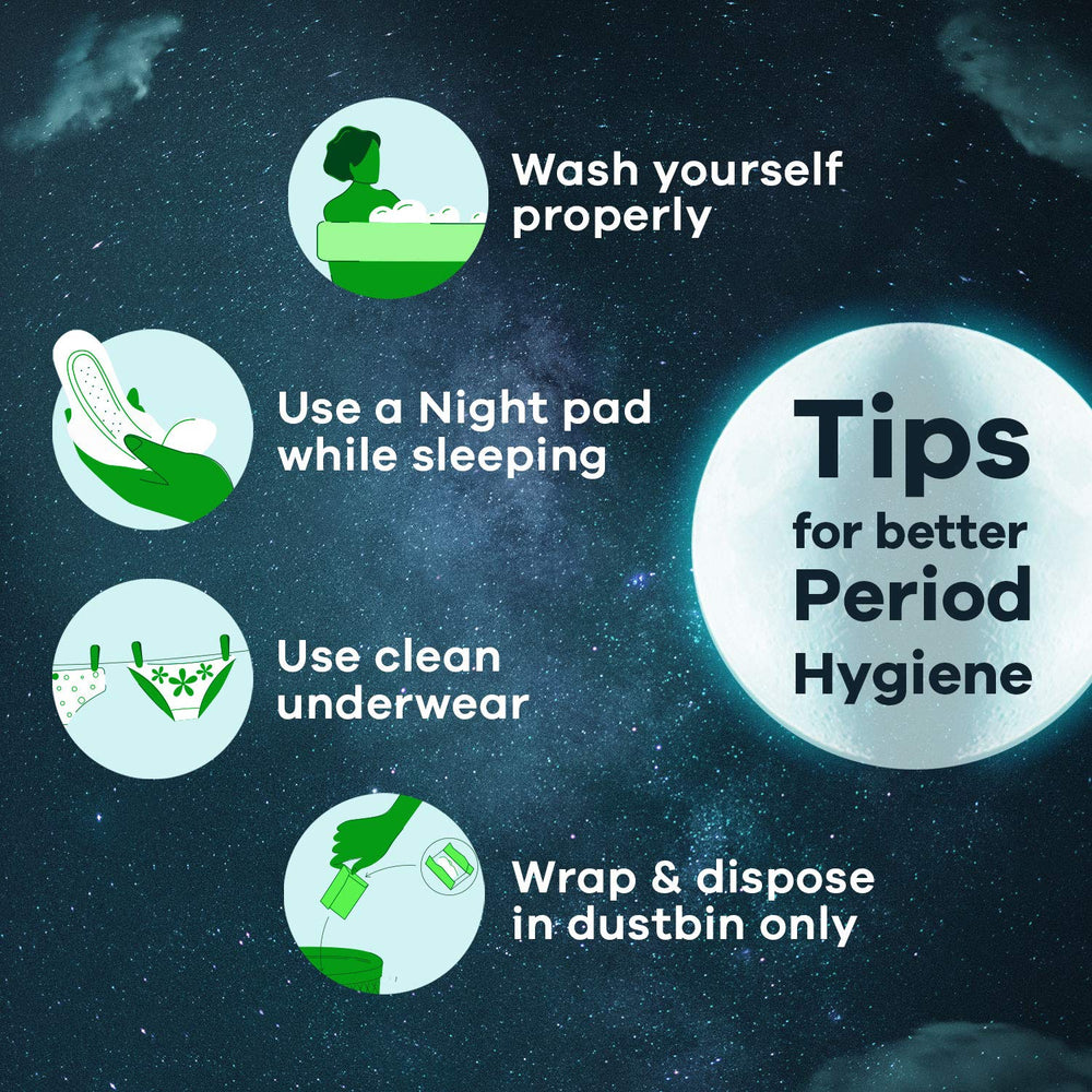 Whisper Ultra Night Pad packaging shows six pads in a pack.
