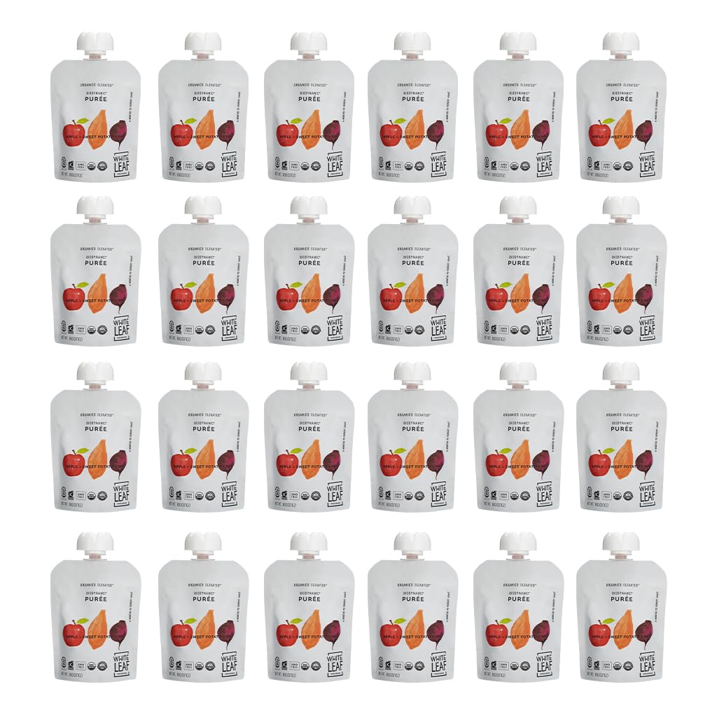 White Leaf Provisions mango-carrot-banana-pear pouch for unsweetened, natural flavor in every squeeze