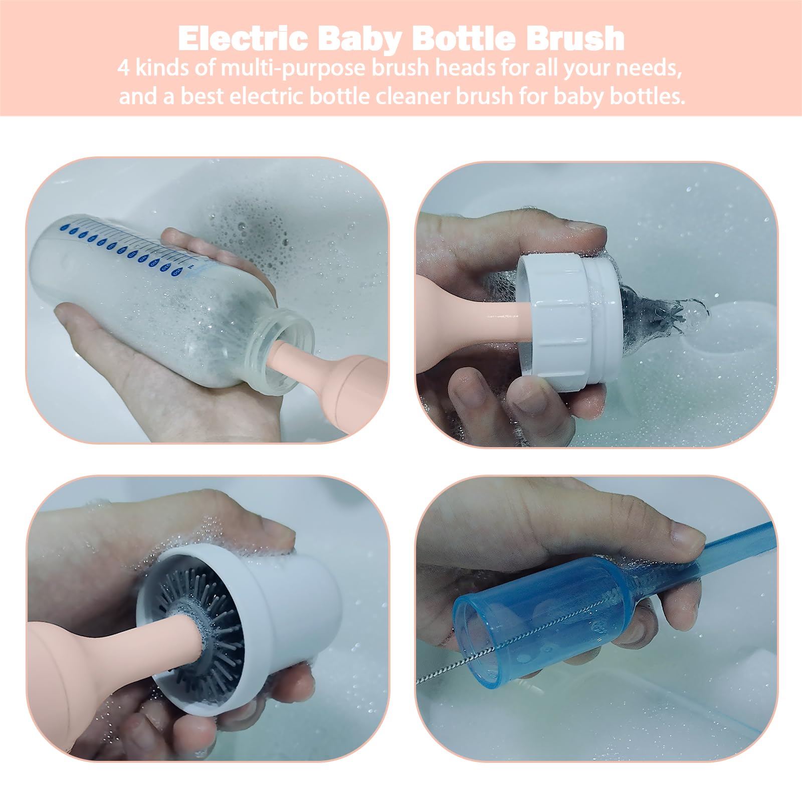 WHNL straw brush cleaner reaches slim straws for residue-free cleaning.