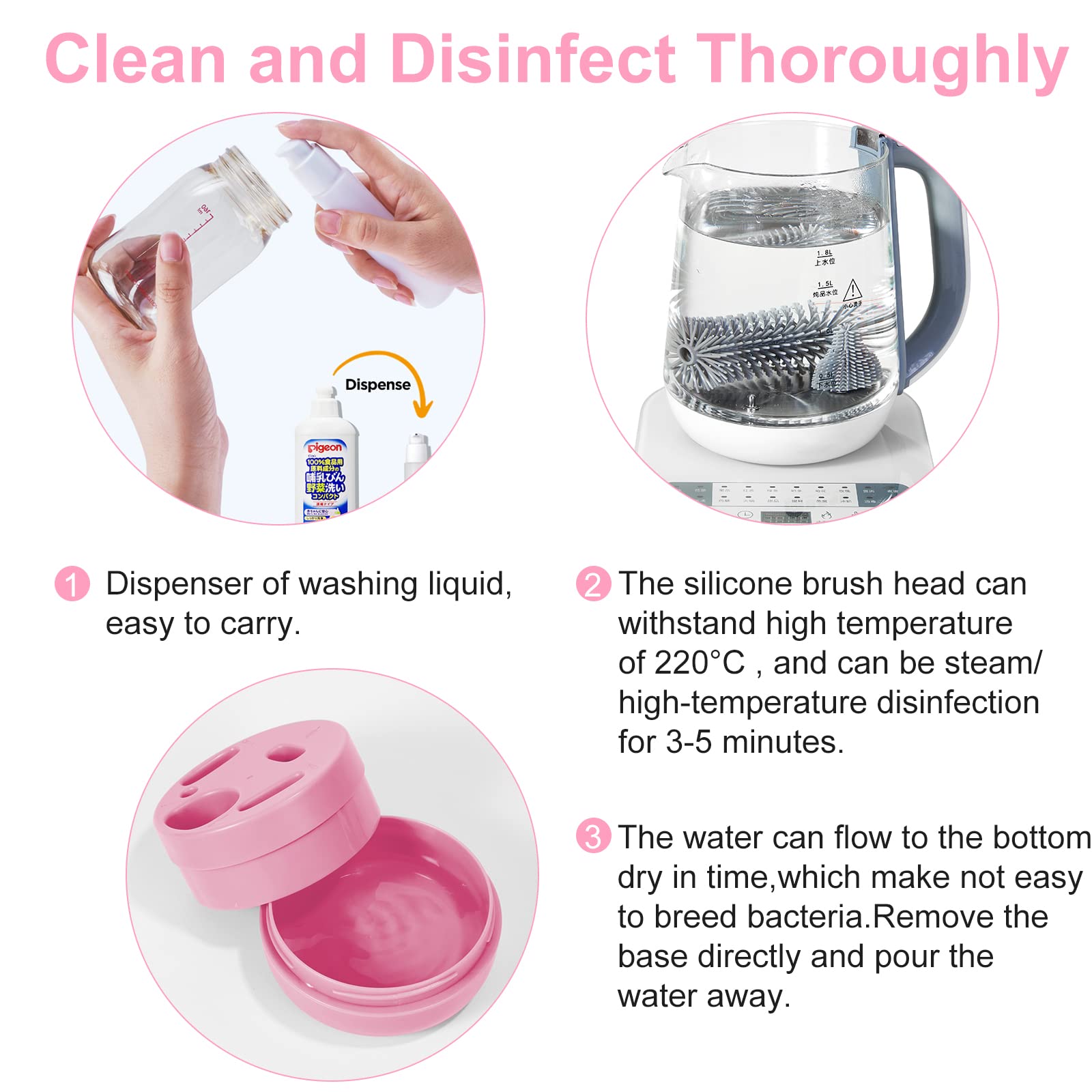 WHNL bottle soap dispenser for controlled dispensing during cleaning.