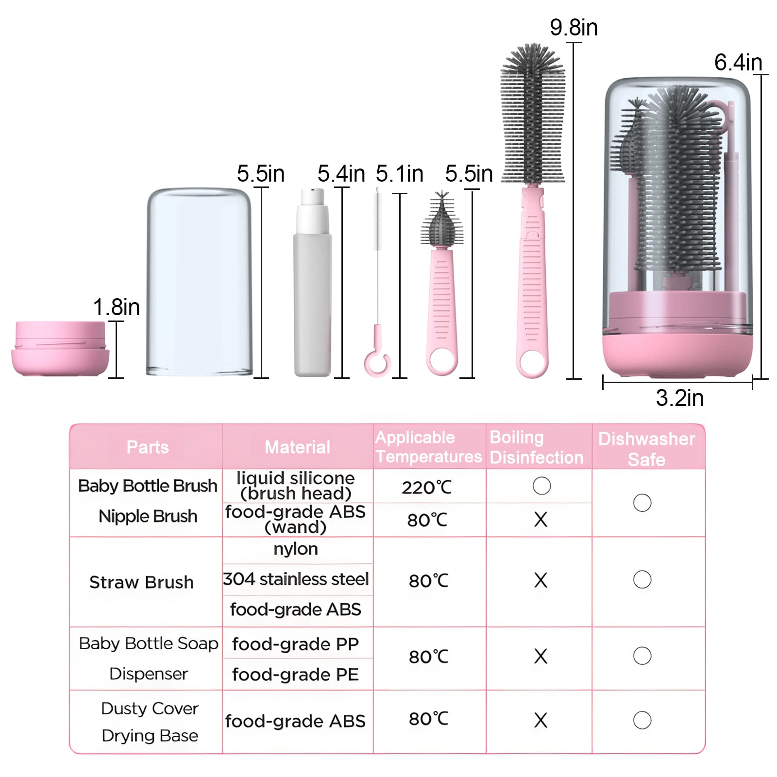 WHNL drying base helps air-dry bottles after washing.