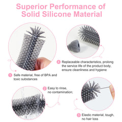 WHNL straw brush cleans hard-to-reach straw interiors.
