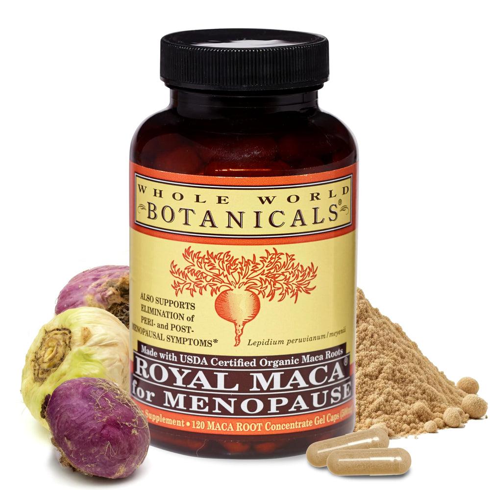 Close-up of Royal Maca capsules for daily wellness